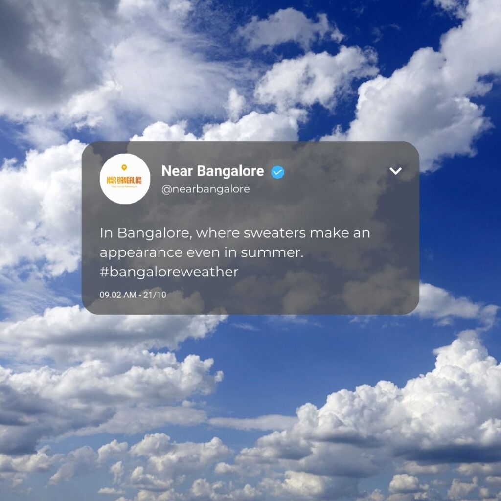 Bangalore weather caption