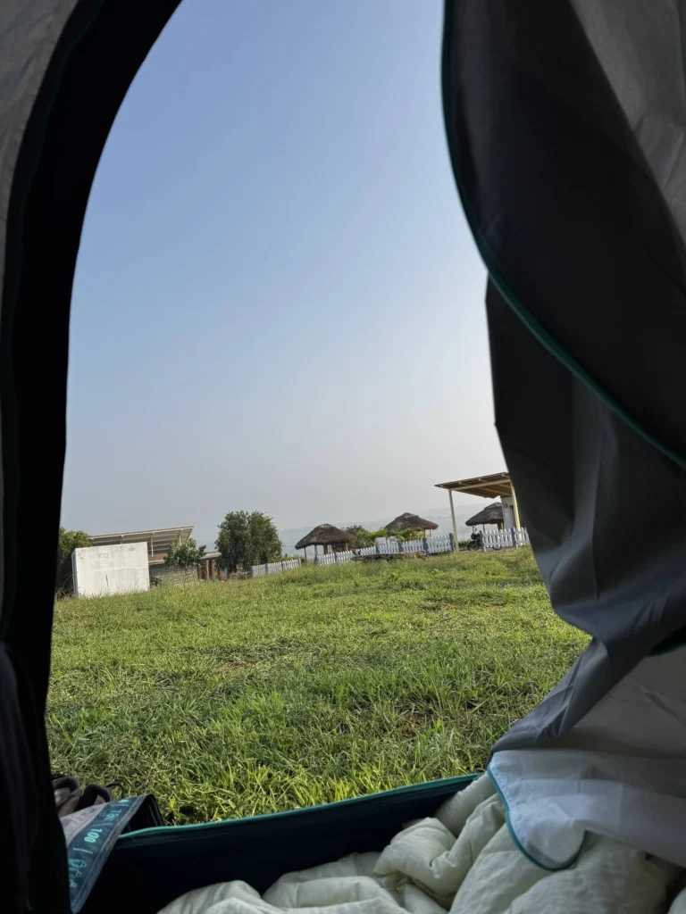 tent stay in farmland